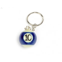 Nyckelring / Nyckelknippa Biljardboll (NR #10) Blå one size