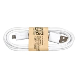 USB Micro Kabel 1 meter lång (Vit) Vit