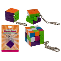 3x3 Stickerless Speed Cube Med Avtagbar Nyckelring multifärg