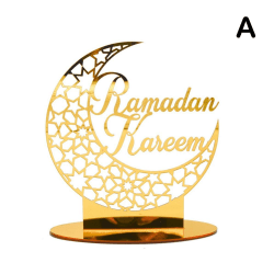 Eid Mubarak Ornament Ramadan Decoration for Home 2023 Islam Musl goldA A