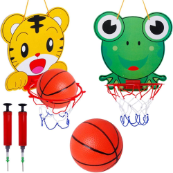 Inomhus Mini Basket Hoop Set 2 delar Tecknad Mini Basket Hoop Gadget Leksaker Hem Inomhus Sport Fest Boll Pojkar Flickor 1-6 år gamla