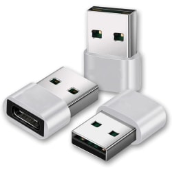 USB till USB C-adapter [3-pack], USB adapter, USB A till USB C, iPhone-laddarkontakt, USB C-kontaktkonverter för iPhone