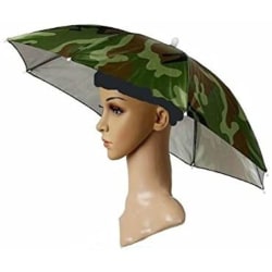 Elastiskt pannband Kamouflagemönster Sun Regn Paraply Hat Cap