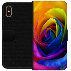 Apple iPhone XS Plånboksfodral Rainbow Rose