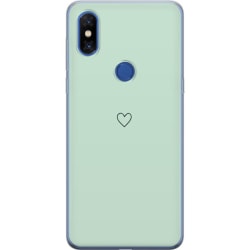 Xiaomi Mi Mix 3 Genomskinligt Skal Hjärta Grön