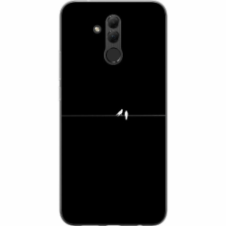 Huawei Mate 20 lite Mjukt skal - Minimalist Birds Black