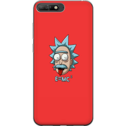 Huawei Y6 (2018) Genomskinligt Skal E=MC2 Rick and Morty