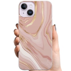 Apple iPhone 15 Plus TPU Mobilcover Marmor Guld