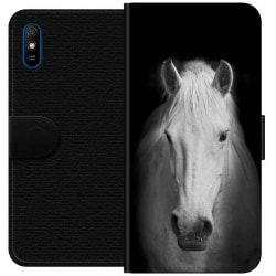 Xiaomi Redmi 9A Plånboksfodral Vit Häst