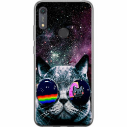 Huawei Y6s (2019) Genomskinligt Skal Space Cat