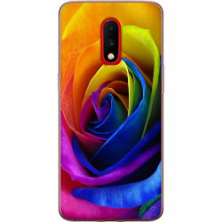 OnePlus 7 Mjukt skal - Rainbow Rose