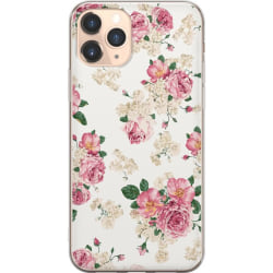 Apple iPhone 11 Pro Läpinäkyvä kuori Retro Kukkia