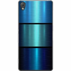 Sony Xperia Z3 Skal / Mobilskal - Blue Metallic Stripes