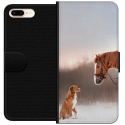Apple iPhone 7 Plus Plånboksfodral Häst & Hund