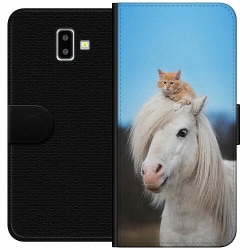 Samsung Galaxy J6+ Plånboksfodral Häst & Katt