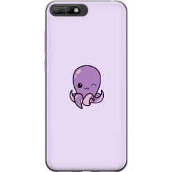 Huawei Y6 (2018) Genomskinligt Skal Purple Octopus