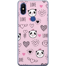 Xiaomi Mi Mix 3 Genomskinligt Skal Panda Love