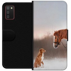 Samsung Galaxy A02s Plånboksfodral Häst & Hund