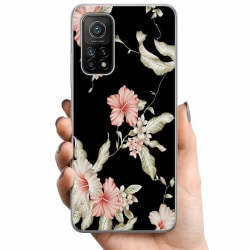 Xiaomi Mi 10T 5G TPU Mobilskal Floral Pattern Black