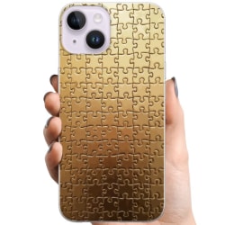 Apple iPhone 15 Plus TPU Mobilcover Guld Pussel