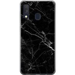 Samsung Galaxy A40 Mjukt skal - black marble