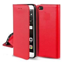 Fodral till Motorola Moto E13 - Plånboksfodral med magnetisk stängning Röd