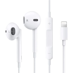 Hörlurar för iPhone 11, Hörlurar för iPhone 12, HiFi Stereo Wired brusreducerande hörlurar med inbyggd mikrofon och volymkontroll, Kompatibel med iPho
