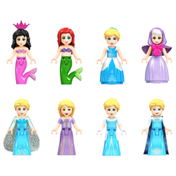 Disney Princess Minifigures Anna Elsa Maleficent Building Blocks A