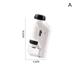 Bärbart mikroskop för barn Fickmikroskop Science Toys Educ vitmikroskop one-size