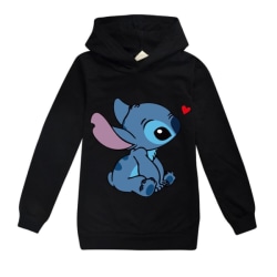 Disney Lilo and Stitch Hoodies Jumper Top Sweatshirt Barngåva svart 150cm