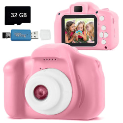 Barnkamera Barn Digitalkameror Videokamera Toddler Pink