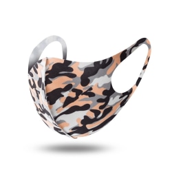 Andningsskydd / Ansiktsmask I Tyg Camouflage Tvättbart Orange Camouflage