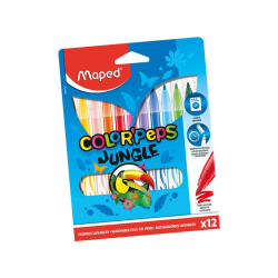 No1 Färgpennor Maped  Coloring Pen 12 Färger Colorpeps Jungle 