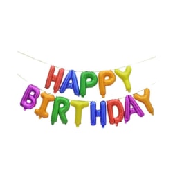 Happy Birthday folieballongs girlang, Flera färger