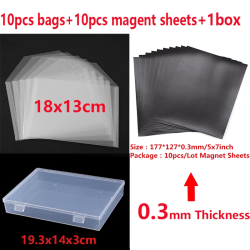 Magnetiska ark och plastpåsar Förvaringslåda Behållare för förvaring av skärformar Frimärkshållare Organizer Transparenta påsar Picture 7