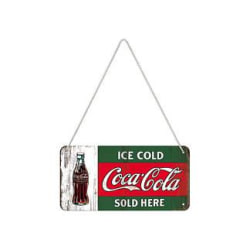 Nostalgi-Art Plåtskylt 10x20cm Coca Cola Ice Cold