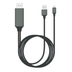Lightning/USB till HDMI kabel 2m Svart