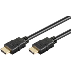 HDMI-kabel 1,5 meter 4K 60 Hz HDR & 3D-stöd med guldpläterade kontakter svart 150 cm