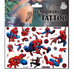Spiderman tatoveringer - 15 stk - Børne tatoveringer - Avengers MultiColor CG-248