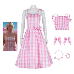 Barbie - Kostyme - Kjole - Cosplay Halloween - Pink M