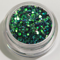 Nail Glitter - Hexagon - Dark Green - 8ml - Glitter Dark green