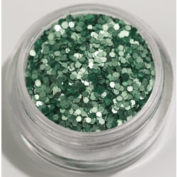 1st Hexagon glitter Mintgrønn (matt)
