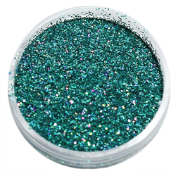 Negleglitter - Finkornet - Isblå - 8ml - Glitter Blue
