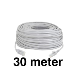 30m - Nätverkskabel - Cat5e - Internetkabel grå