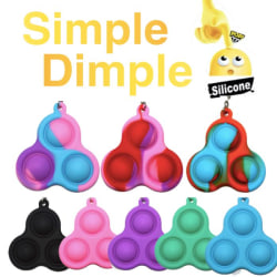 Simple dimple, MINI Pop it Fidget Finger Toy / Leksak- CE Rosa - Lila - Röd