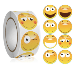500 klistermærker klistermærker - Smiley / Emoji motiv - Tegneserie Multicolor