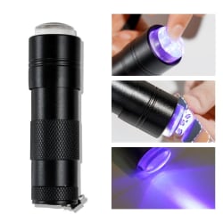 Led-ficklampa + Stämpeldyna - Nageldekorationer - UV/LED-lampa Svart
