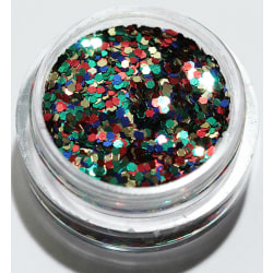 1. Hexagon glitter multicolor