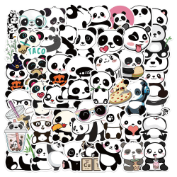 50st Animal Graffiti Stickers Vattentät Laptop Skate - Panda multifärg