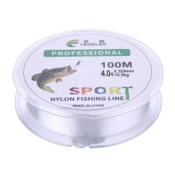 100 meter Nylon fiskelina Transparent #3 - 0,285mm - 8,2 KG